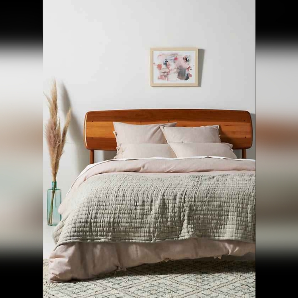 NWT Anthropologie x Amber Lewis Woven Pfeiffer Bed Blanket Quilt King In Moss